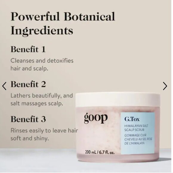 GOOP G.Tox Himalayan Salt Scalp Scrub VEGAN Shampoo 200ml 6.7 fl. oz - Picture 2 of 3